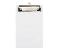 A4 A5 A6 File Memo Test Paper Clipboard, Plastic Lightweight Hardboard with Hanging Loop Simple Design, for Home Office School Restaurant Writing Pad Document Holder White A6