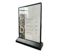 A4/A5 Desktop Advertising LED Light Box - Dual-Sided Plastic Display Stand, Rechargeable Table Menu Stand with 8 Hours Battery Life, Illuminated Photo Frame