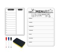A4 & A5 Magnetic Weekly Planner for Fridge, Wipeable Magnetic Board & Whiteboard, Flexible Use as Family, Meal & Menu Planner, Shopping List, to-Do List, Includes Marker and Eraser