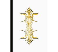 A4 Abstract printed Pin Stripes - Notebook - Matrix Gold + White + Black on White: lined paper 106 pages