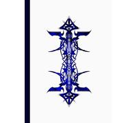 A4 Abstract printed Pin Stripes - Notebook - Universe Blue + Black on White: lined paper 106 pages