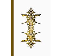 A4 Abstract printed Pin Stripes - Notebook - Universe Yellow + Black on White: lined paper 106 pages