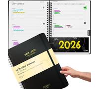 A4 Academic Diary 2026 Week to View - Weekly Planner for Students, Study Schedule Notebook, Daily Organiser, Work Schedule Book, Personal Time Management Planner, July 2025 - December 2026