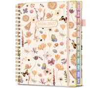 A4 Academic Planner 2026-2027, Weekly and Monthly Planner from July 2026 - June 2027, Hardcover Leather Agenda Book with Tabs, Spiral Daily Calendar Planners for College School Home Teacher Student