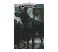 A4 Acrylic Clipboard - Durable & Portable Clip Board with Metal Hanger for Wall, Holds Up to 100 Sheets, Next to The Table Clipboard for Teacher, Office, Nurse