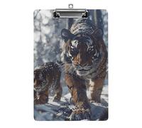 A4 Acrylic Clipboard - Durable & Portable Clip Board with Metal Hanger for Wall, Holds Up to 100 Sheets, Walking in Snow Clipboard for Teacher, Office, Nurse