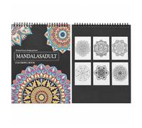 A4 Adult Coloring Book Mandala, 20 Pattern Designs, Relaxing Mindfulness Stress Relief Coloring Book, Spiral Bound Activity Book for Adults, Creative Hobby, Meditation and Relaxation Gift