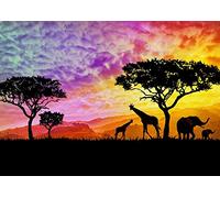 A4| African Safari Poster Size A4 Wildlife Animal Poster #12325