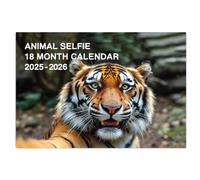 A4 Animal Selfies Calendar 2025 18 Month to View Wall 2025 Calendar UK Jul 2025 to 2026 Dec Perfect for Home, Office, School, Holidays and Planning Papa Prints