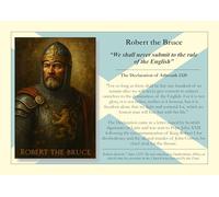 A4 Art Print: Robert the Bruce of Scotland We shall never submit to the English