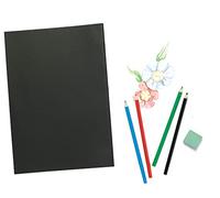 A4 Artist Sketch Book 110gsm White Cartridge Paper Black Card Cover 20 Page Art Pad Saver Pack of X5 (save 10%)