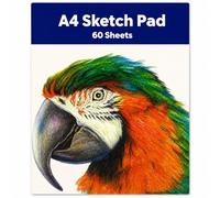 A4 Artists’ Sketch Pad - 60 Sheets White Cartridge Paper (80GSM) - Drawing Pad for Sketching, Doodling, Art & Design - Art Paper for Students, Hobbyists & Professionals