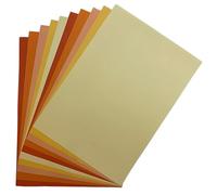 A4 Assorted/Mixed Coloured Paper 80 GSM in Orange Tints - Card Making, Printing, Copying, Origami, Arts and Crafts (50 Sheets)