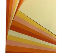 A4 Assorted/Mixed Coloured Paper 80 GSM in Orange Tints - Card Making, Printing, Copying, Origami, Arts and Crafts (100 Sheets)