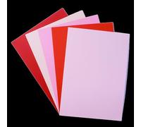 A4 Assorted/Mixed Coloured Paper 80 GSM in Red Tints - Card Making, Printing, Copying, Drawing, Origami, Arts and Crafts - Various Pack Sizes (100 Sheets)