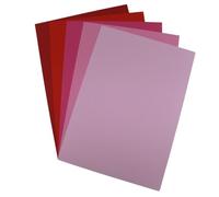 A4 Assorted/Mixed Coloured Paper 80 GSM in Red Tints - Card Making, Printing, Copying, Drawing, Origami, Arts and Crafts - Various Pack Sizes (200 Sheets)