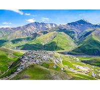 A4| Beautiful Caucasus Mountains Poster Size A4 Xinaliq Poster #16518