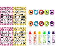 A4 Bingo Cards, Dabbers and bingo balls edible icing, Wafer or Wafer card cake topper personalised cake decoration (Wafer)