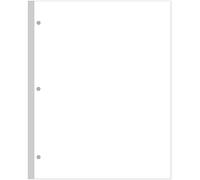 A4 Blank Filler Paper, 3-Hole Blank Paper, 100Sheets / 200Pages Loose-Leaf Paper, 100gsm White Paper, 8.5'' x 11''