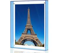 A4 Blue Acrylic Picture Frame Photo Sleek Table Top Display 8.3 x 11.7 Inches (21 x 29.7 cm)