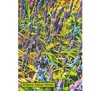 A4 Bluebell Notebook - Where Ideas Grow: 100 Pages | Wide Ruled with Margin | Softcover Paperback Writing Journal