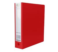 A4 Bright Ring Binder Polypropylene Cover 2 O-Ring Mechanism File 65mm Large Spine, Finger Pull Thumb Hole Holds 500 Sheets Document Organisation Ideal for School, Home & Office (Single)