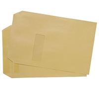 A4 C4 Brown Manilla Window Envelopes Self Seal (Pack of 25) Indigo®