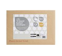 A4 C4 Cardboard Envelope Hard Board Backed Envelopes Manilla [324 x 229mm] (Pack of 10)