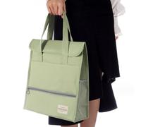 A4 Canvas Document Tote Organiser Bag Waterproof Document Bag File Organizer Travel Storage Bag with Handle Oxford Zipper Pouches for Organizing for Student Office