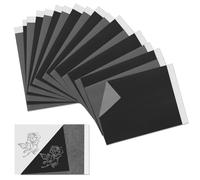 A4 Carbon Paper for Tracing, 50 Sheets Black Transfer Paper Black Graphite Transfer Paper for Metal Glass Paper Carving DIY Wood Burning Transfer Craft (10 × 7.28 inches)