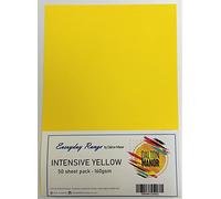 A4 Card 50 Sheet Pack Colour - Intensive Yellow 160gm
