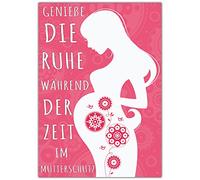 A4 Card for Kollegin XXL Mother Protection Leaving Card with Envelope - Mitarbeiterin Chefin for Maternity Baby Parents Keep Your Time of Werk