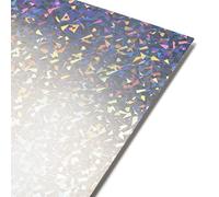 A4 Card Holographic Silver - Pack Size : 10 Sheets (Shards)