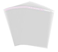 A4 Cellophane Bags Pack of 100, 8.7 x 13.4 Inch Clear Cellophane Sweet Cookie Bags, Food Safe, Seal Clear Self-Adhesive OPP Display Sealable Bags for Cookies, Sweets, Envelopes, Gifts, Cards, Pictures
