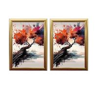 A4 Certificate Frames | Pack of 2 | Gold Frame | A4 Photo Frame Picture Frame Document Frames | Wall Hanging or Table Top Premium Thin Styrene Front | Unique Gifting Home Office Cafe Wall Decor