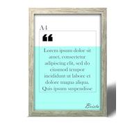 A4 Certificate Picture Frame ~ Premium Real Glass Photo Frame ~ Wall Display & Photo Hanger ~ Table Top Display Document Frame (21 X 29.7CM) (Light Wooden)