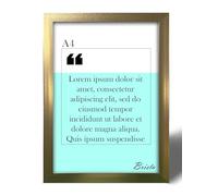 A4 Certificate Picture Frame ~ Premium Real Glass Photo Frame ~ Wall Display & Photo Hanger ~ Table Top Display Document Frame (21 X 29.7CM) (Golden)