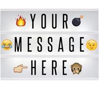 A4 Cinema Light Box, 205 Letters and Emoji, Letter Board Party Decoration