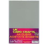 A4 Clear Acetate 240 Micron x 5 Sheets - UKCC0233