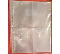 A4 Clear Acid Free Archival Photo Sleeves for Ring Binder Albums - 4 pocket per page (10 pack)