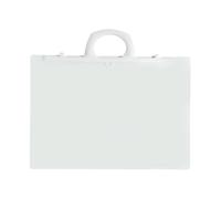 A4+ Clear Carry Folder - 180 Micron Poly Wallet with Handle & Clip Lock for Documents and Artwork
