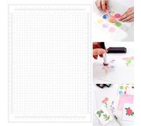 A4 Clear Photopolymer Sticky Mat for Stencil Stamp, Reusable Anti-Slip Grip Mat, Multi-Use Non-Slip Clear Photopolymer Craft Low Tacky Mat for Card Making Hold Your Cardstock in Place When Stamping