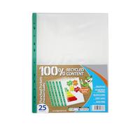 A4 Clear Plastic Punched Pockets 90 Micron Filing Folders Wallets Sleeves Document Files (Punched Pockets Premium Quality 25) Polly folders A4 Size