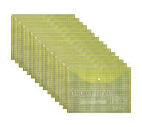 A4 Clear Plastic Wallets Pack Of 12, Popper Document Folders With Snap Button Plastic Envelope For Home, Office, School & Travel