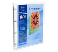 Exacompta Flexible PP Ring Binder 51968E - Customizable A4, 4 round rings 15 mm, 1 pocket, Clear