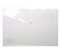 A4 Clear Stud Wallet Folder Plastic Document Holder File Popper Wallets (Pack of 25)