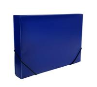 A4 Clearview Blue Box File with Elastic Closure