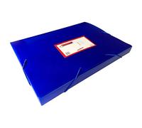 A4 Clearview Blue Box File with Elastic Closure