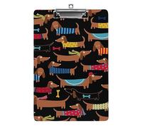 A4 Clip Board, I Love My Dog Dachshunds Clipboard, Acrylic Clipboards for Office, School