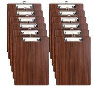A4 Clipboard,12 Pack Clip Board with Low Profile Clip and Hanging Hole,A4 Wooden Clipboards Hardboard